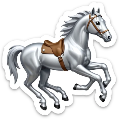 Ford Bronco silver pony sticker