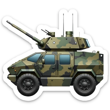 generate an ultra realistic armored vehicle sticker
