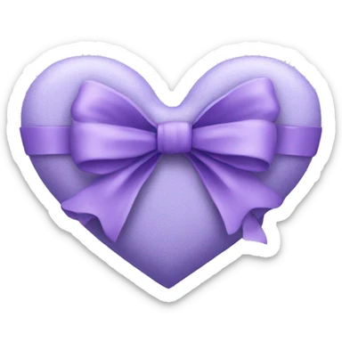 Lavender Heart with bow sticker