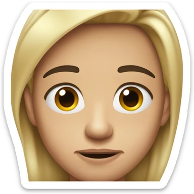 emoji biting entire bottom lip with furrowed eyebrows and a look of desperation  sticker