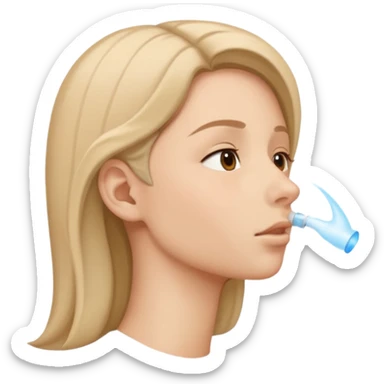 Side profile nose breathing air sticker