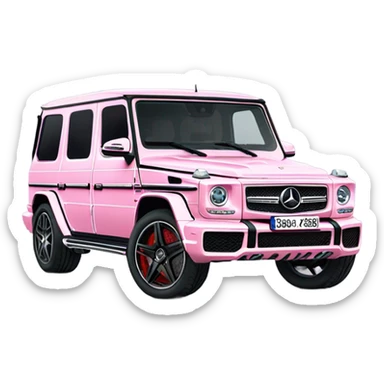 entire Mercedes-Benz G63 AMG light pink sticker