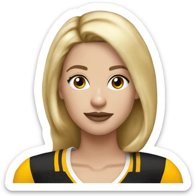 Steelers nfl girl dirty blonde fair skin sticker