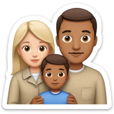 family 1 children 2 father sticker