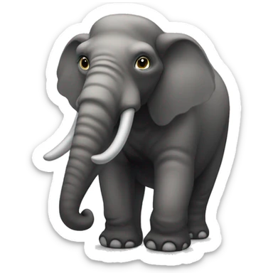 un mamut peludo con una camiseta  sticker