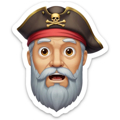 I'm an old bearded pirate and I'm just shocked by all this. sticker