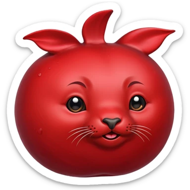 a seal as a pomegranate sticker