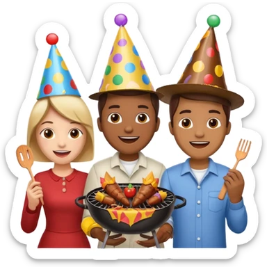 Bbq party sticker