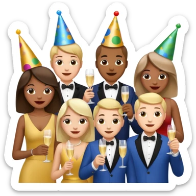 By celebrating festivals and fairs, we learn to share, help, and enjoy with family and friends sticker