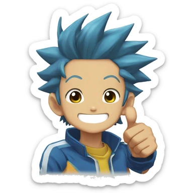 inazuma eleven thumbs up sticker