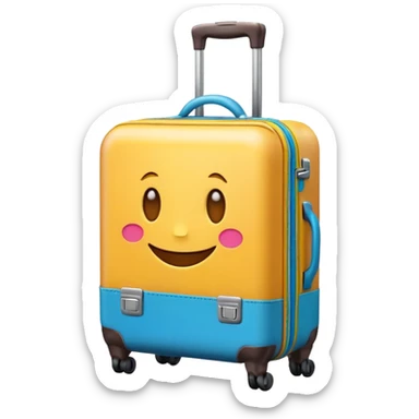 emoji suitcase sticker