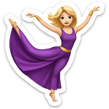Emoji estilo ilustración de una mujer practicando danza aérea en tela, sus manos colgada en telas de seda, expresión feliz, estilo emoji moderno, colores suaves, fondo simple sticker