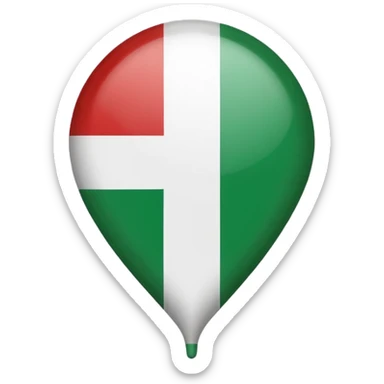location pin Italy flag sticker