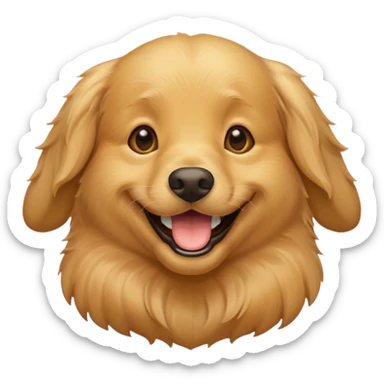 Golden retriever smiling sticker
