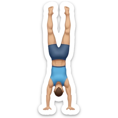 a man doimg a handstand sticker