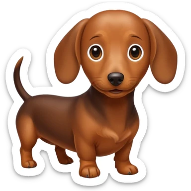 Perrito salchicha café sticker