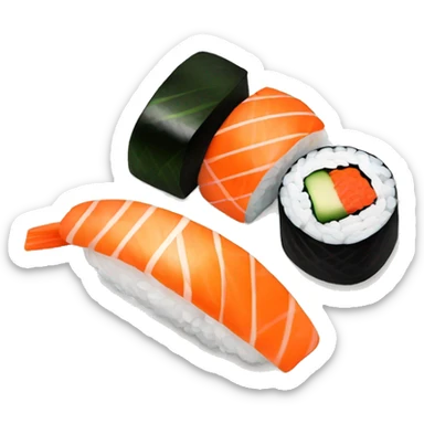 Plate of sushi sticker