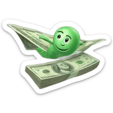 money flying sticker