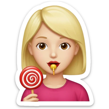 Lolipop yiyen emoji sticker