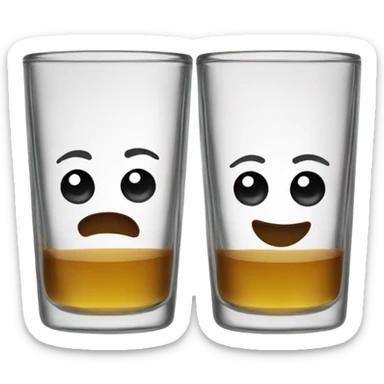 Two shot glasses  sticker