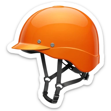 bicycle helmet orange sticker