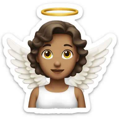 Brunette angel sticker