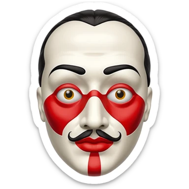 Money Heist, dali mask, reallestic sticker