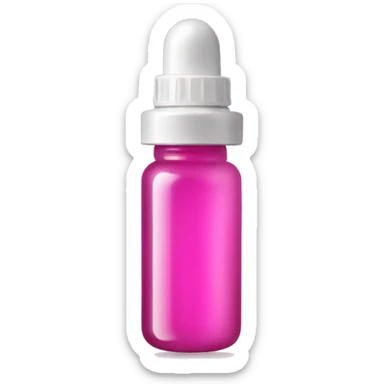 Pink vial of a product Botox injection pink  sticker