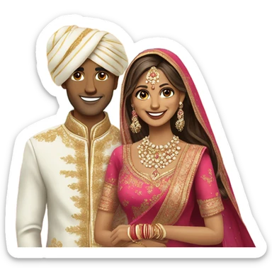 south asian wedding sticker