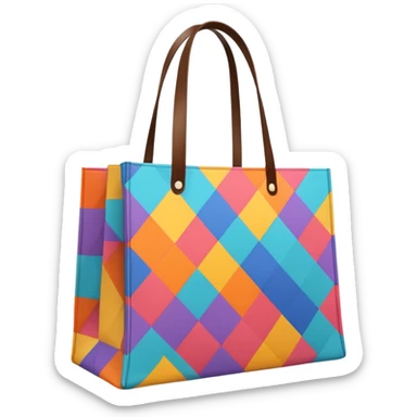 aesthetic shopping bag with pattern sticker