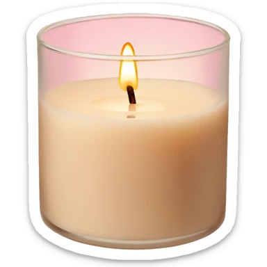bath and body works beige candle  sticker