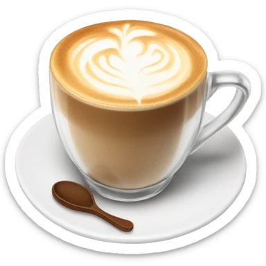 realistic latte ￼ sticker