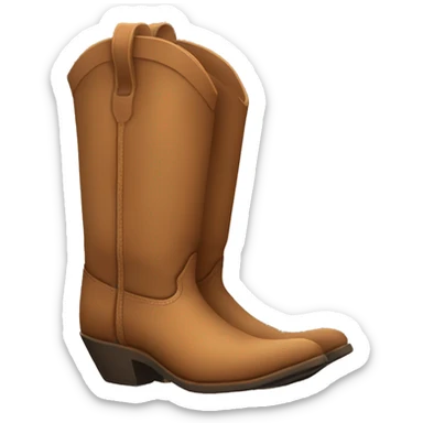 Light brown cowboy boots sticker