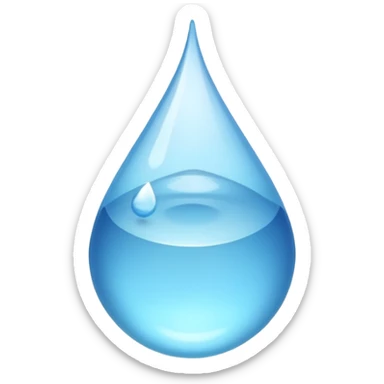 water drop, simple and clear sticker