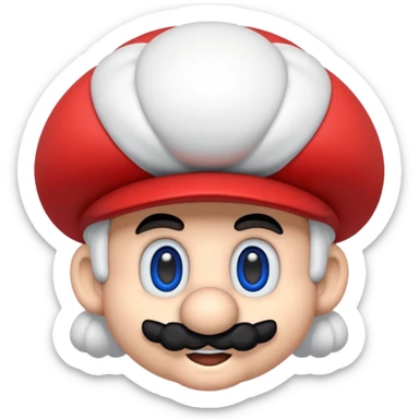 Ein Pudel im aussehen vom SuperMario Universum sticker