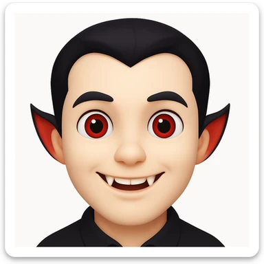 vampire, emoji, less creepy sticker