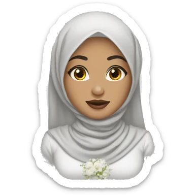 hijab bride sticker