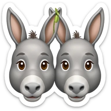 2 donkey sticker