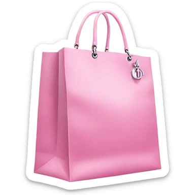 pink shopping bags Dior  sticker
