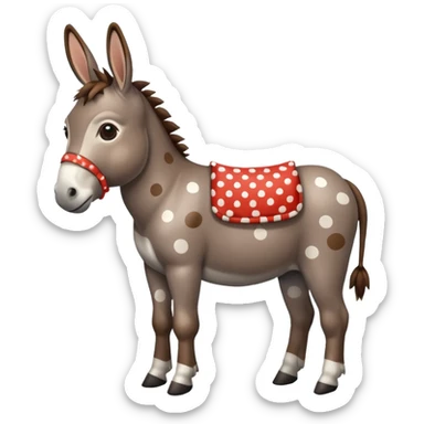 polka dots donkey full body sticker