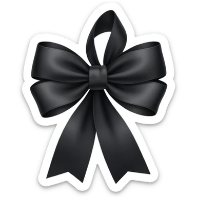 Black ribbon for dead people honoring sticker