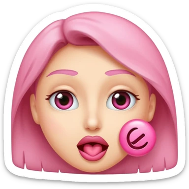 Visage qui a les yeux qui sorte comme un cartoon et la langue aussi sticker