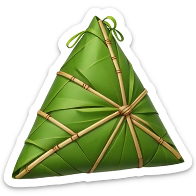zongzi, triangular shape, bamboo leaf wrapping sticker