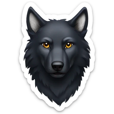 black wolf sticker
