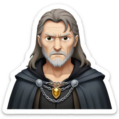 Fenrir Greyback in harry potter, black open chest cloak sticker