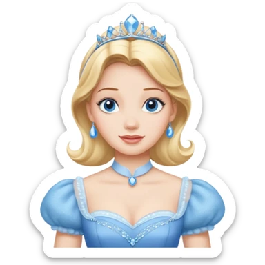 Princesa cinderella Disney com vestido grande e cheio sticker