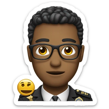 Man with fbi agent badge sticker