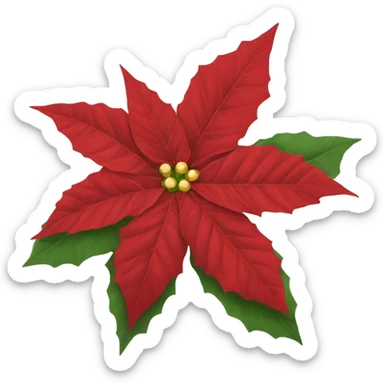 Poinsettia sticker