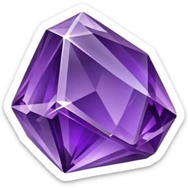 Amethyst crystal rock sticker