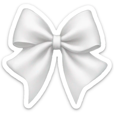 white bow sticker